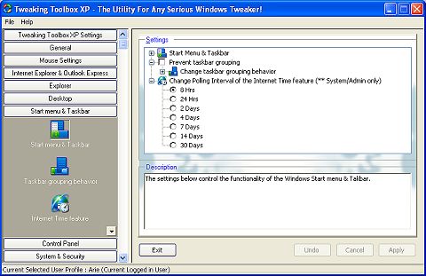 Change the Polling Interval of the Internet Time feature with Tweaking Toolbox XP